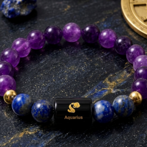 AQUARIUS ZODIAC CRYSTAL BRACELET