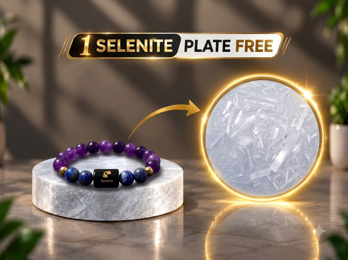 AQUARIUS ZODIAC CRYSTAL BRACELET
