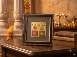LAXMI KUBER YANTRA PYRITE FRAME