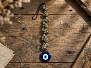 PYRITE EVIL EYE HANGING