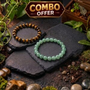 TIGER EYE BRACELET+GREEN AVENTURINE BRACELET