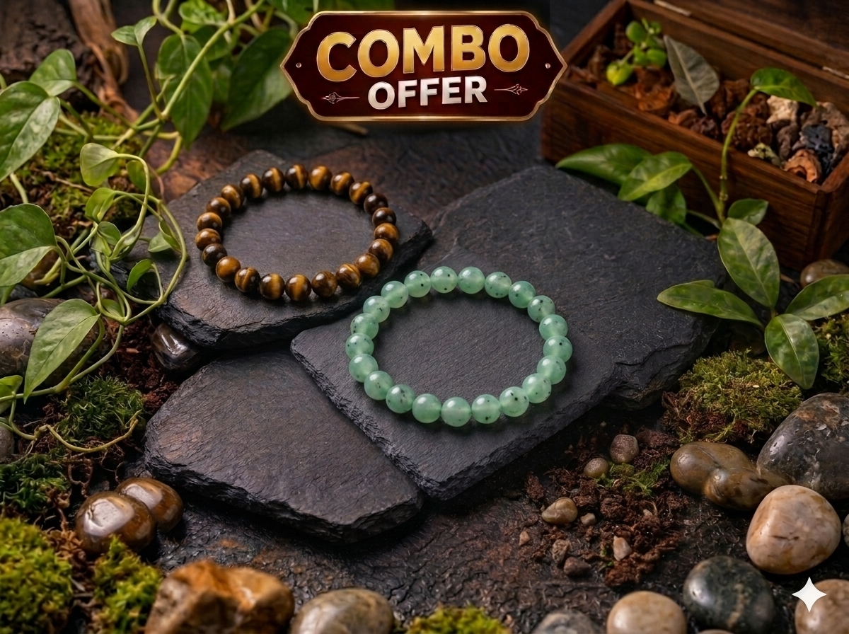TIGER EYE BRACELET+GREEN AVENTURINE BRACELET