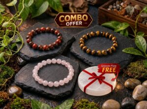 ROOT CHAKRA BRACELET+TIGER EYE CRISTAL BRACELET+ROSE QUARTZ CRYSTAL BRACELET